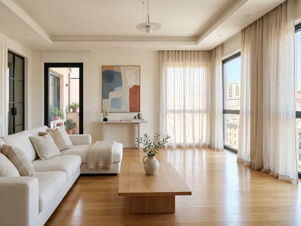 Salotto di un appartamento privato a Brescia dopo le pulizie civili PerfectClean
